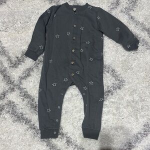 Rylee + Cru Charcoal/greenish Star Bodysuit
